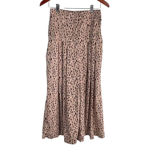 Anthropologie Maeve Isobel Pleated Wide-Leg Animal Print Pants Size Small - Picture 11 of 11